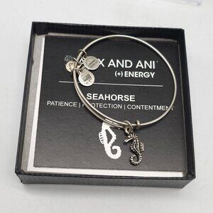 Alex And Ani Seahorse Charm Bracelet Silver (+) Energy With Box